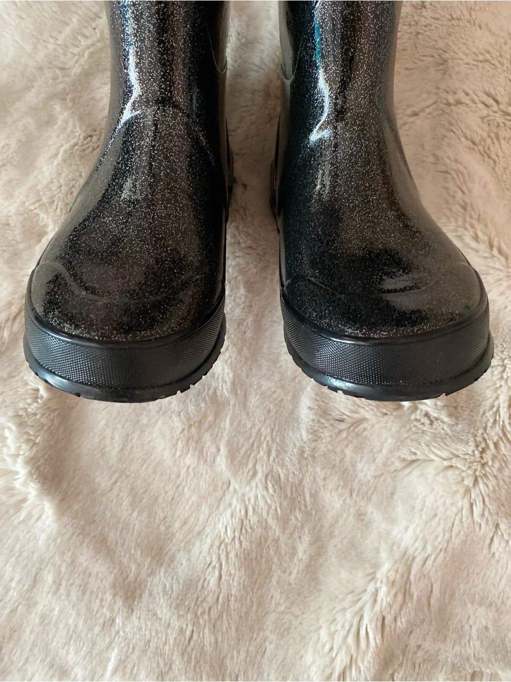 Bogs kids Rain boots black with glitter